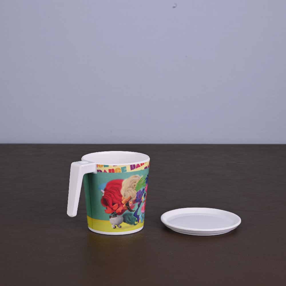 Servewell Melamine Laura Mug Large and Luna Coaster White Kids Set