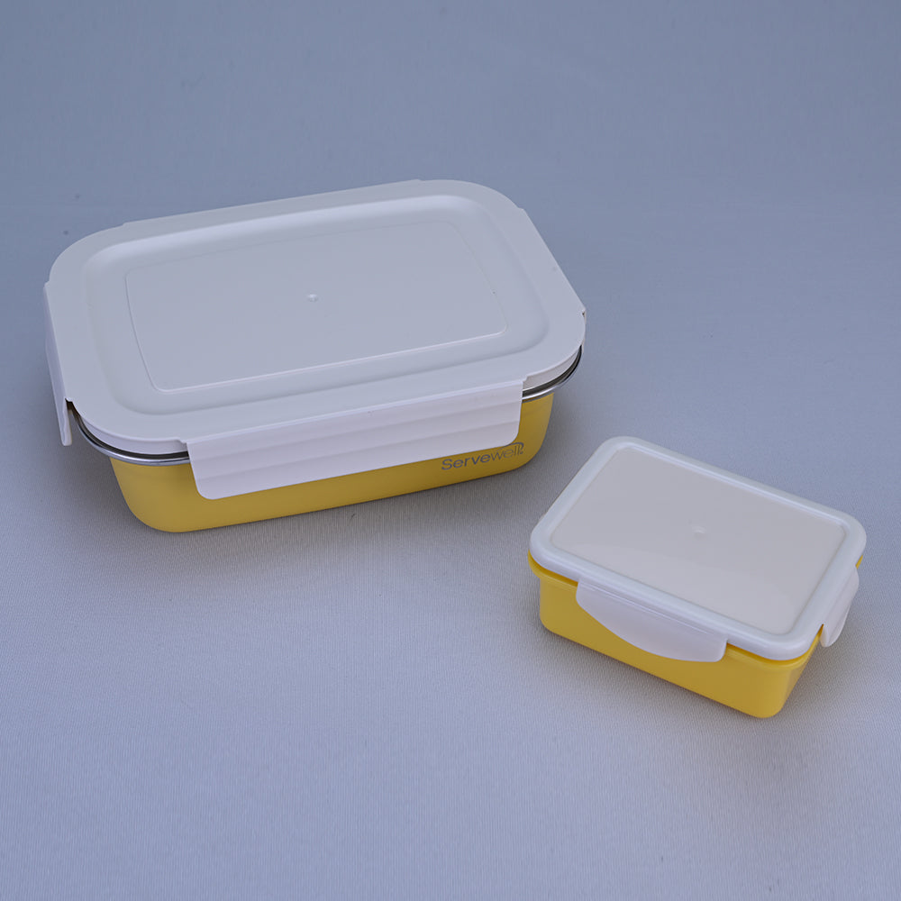 Lunch Box with Clear Lid and Partition 1000ml