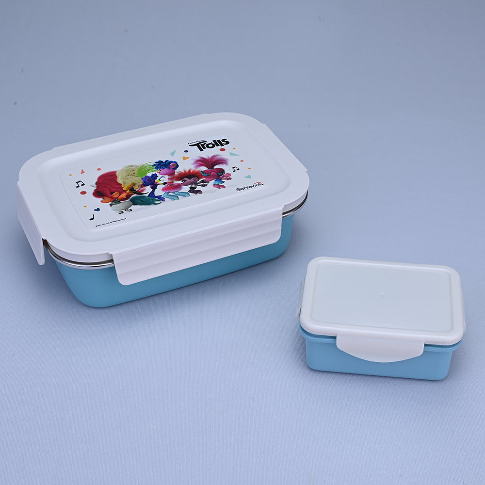 Lunch Box with Clear Lid and Partition 1000ml