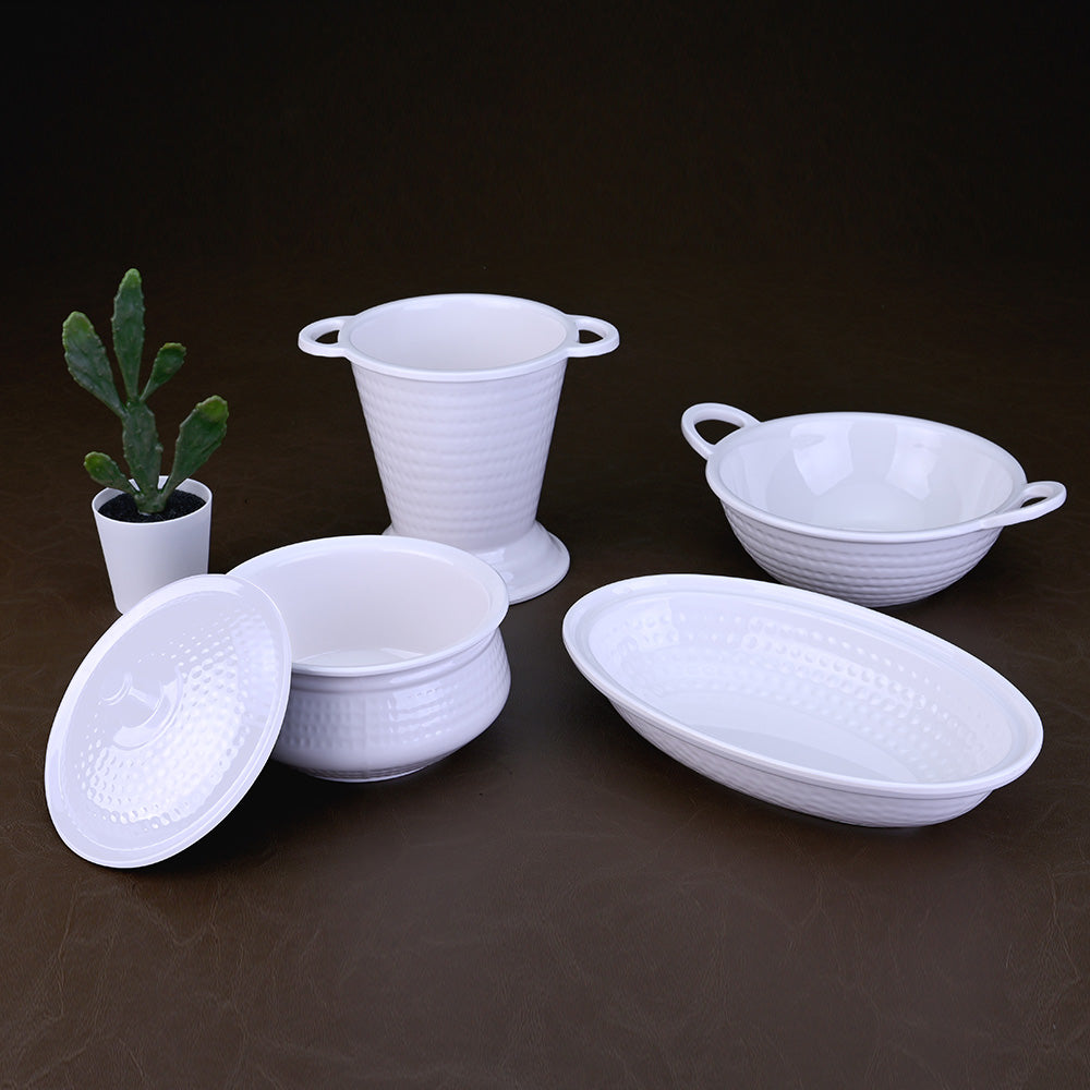 Serveware Dotted Indian Serving 5pc Set Servewell Dinnerware