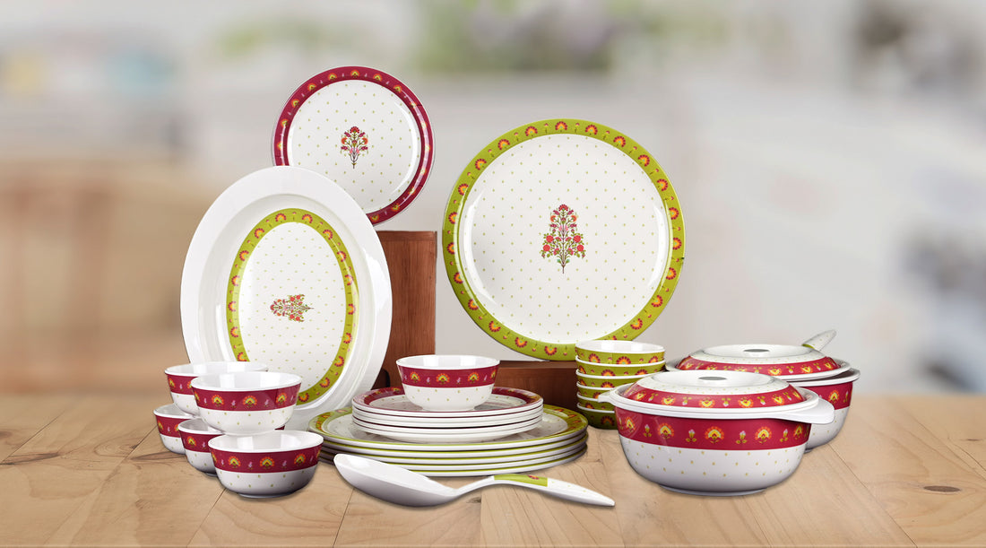 Dinner Set with an intricate design by Servewell