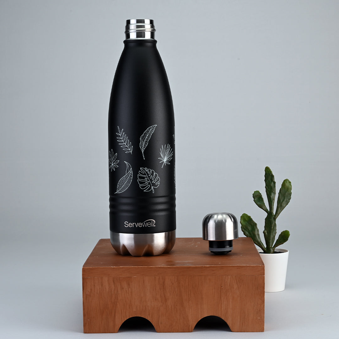 Indus - SS Vacuum Bottle 1000 ml - Autumn Jet Black