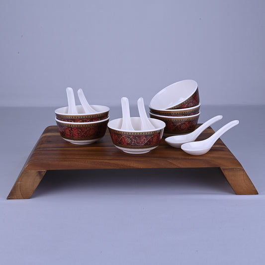 12 pc Soup Set Rnd Gold - Leela