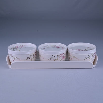 Candy bowl Airtight Serving Set 4 pc - Wild Flower