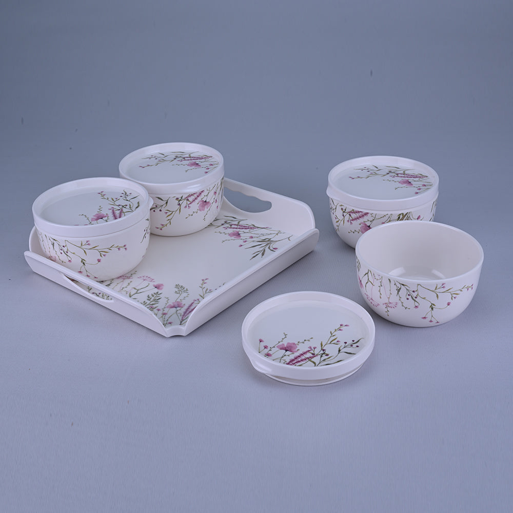 5 pc Candy bowl Airtight Serving Set - Wild Flower