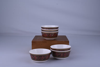 6 pc Veg Bowl Set Rnd Gold 10.5 cm - Leela