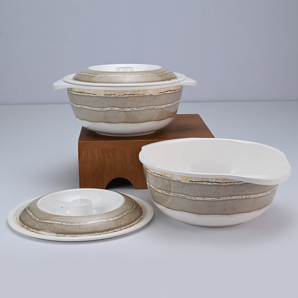 4 pc Serving Bowl with Lid Set 19 cm - Ancient Sand