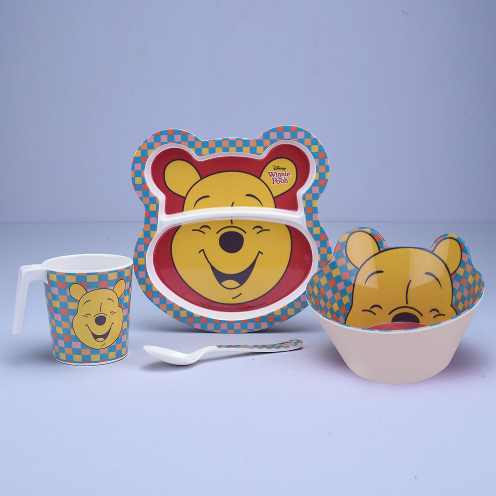 4 pc Kids Set - Winnie the Pooh Square