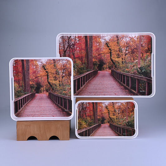 3 pc Tray Set Splendor - New Forest