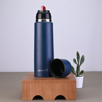 Giraffe SS Vacuum Flask 1000 ml - Navy Blue