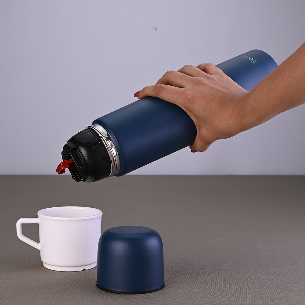 Giraffe SS Vacuum Flask 1000 ml - Navy Blue