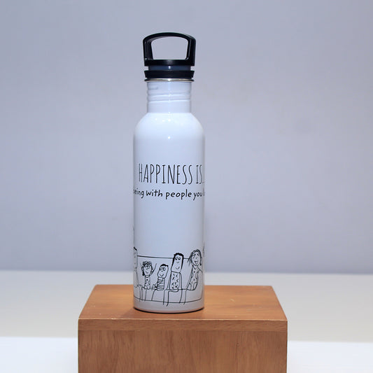 Striker SS Single Wall Bottle 800 ml - Happiness Is SWhite