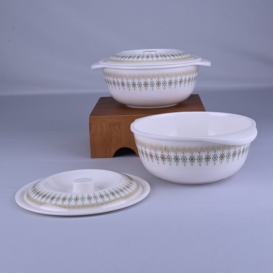 2 pc Serving Bowl with Lid Set Arch 19 cm - Ikat