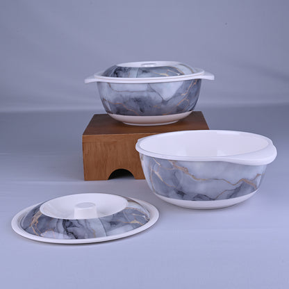 2 pc Serving Bowl with Lid Set Arch 19 cm - Marboreal